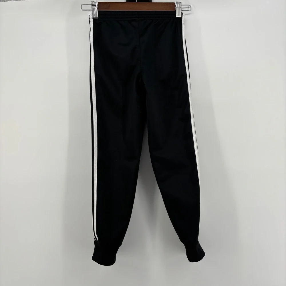 Adidas Kids Tracksuit Set Size 7X Black White 3-Stripe Full‎ Zip Jacket Pants
